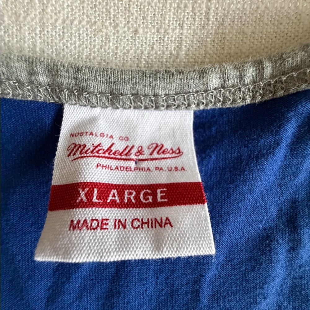 Atlanta Braves Shirt Mens XL Red Gray Blue MLB Baseball Tank Mitchell & Ness - Picture 8 of 10